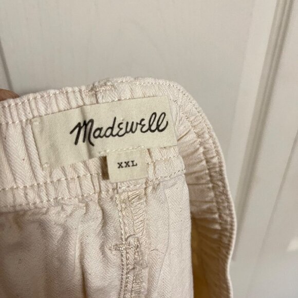 Madewell Women's NWOT Cream Elastic Waist High Rise Utility Camp Shorts XXXL - Picture 3 of 9